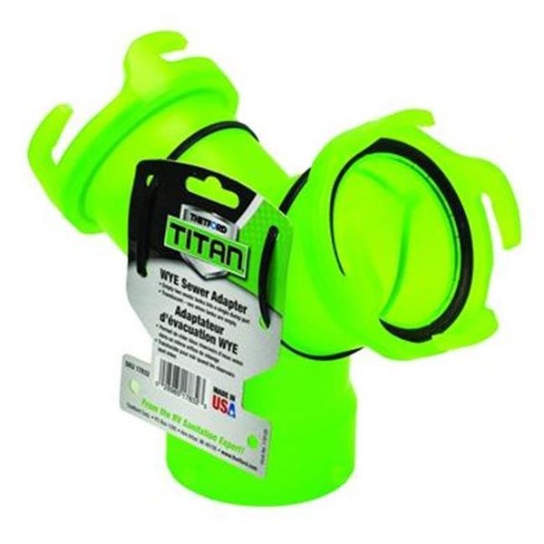 Thetford Corporation Thetford T6H-17832 Titan Sewer Hose Wye Adapter - Translucent Green T6H-17832